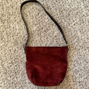 Coach suede burgundy bag